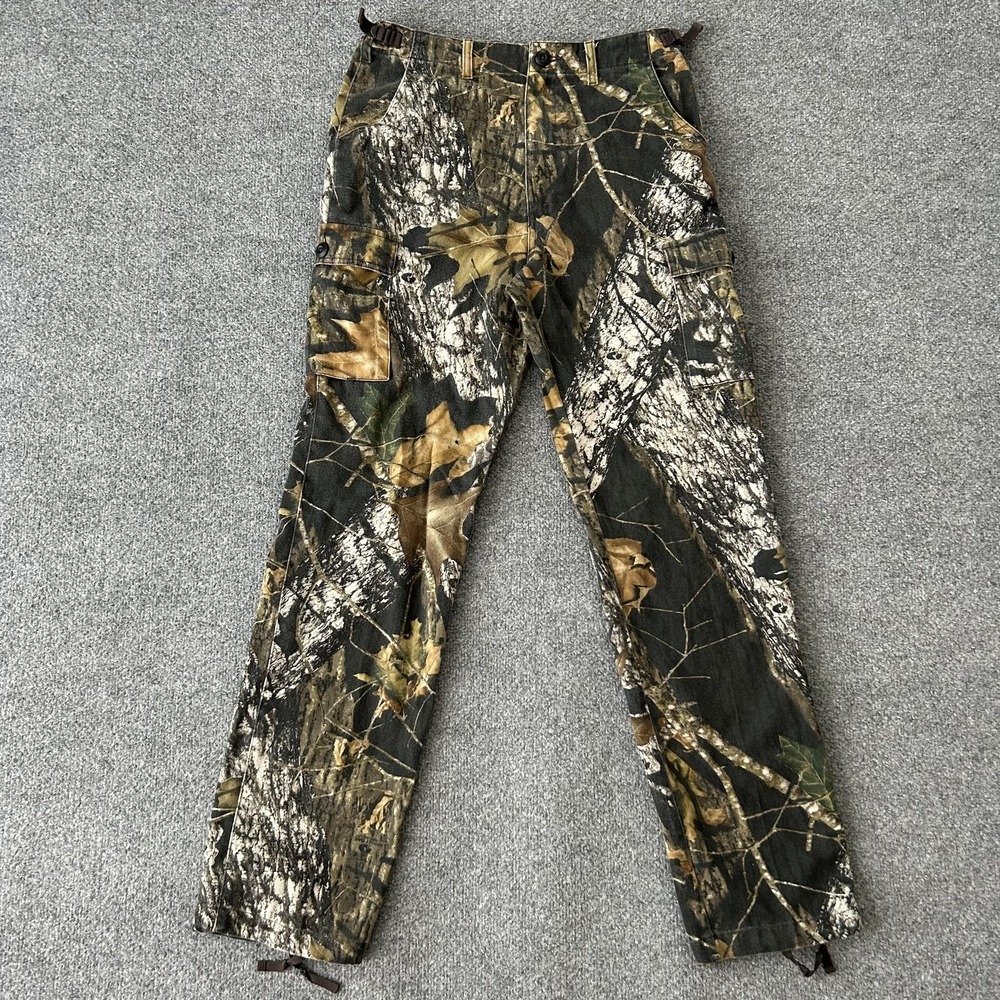 Cabelas Pants Youth 20 32x32 kids Mossy Oak Camo Cargo Hunting Cotton‎ Polyester